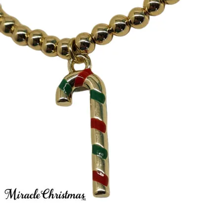 Candy cane armband goudkleurig