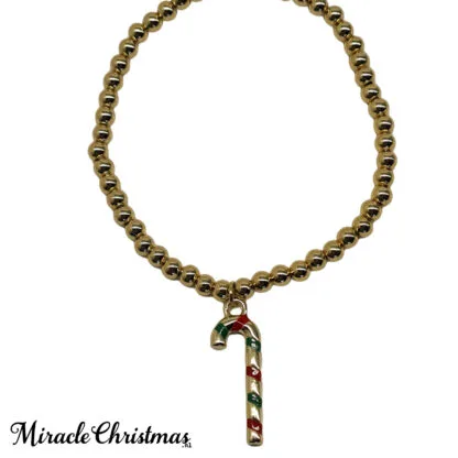 Candy cane armband goudkleurig